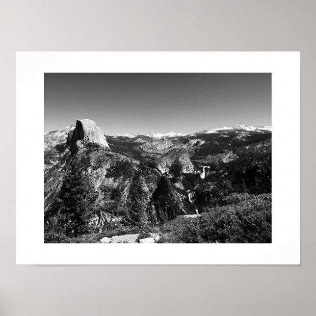 Poster Glacier Point Yosemite Photographie noir et blanc (Devant)