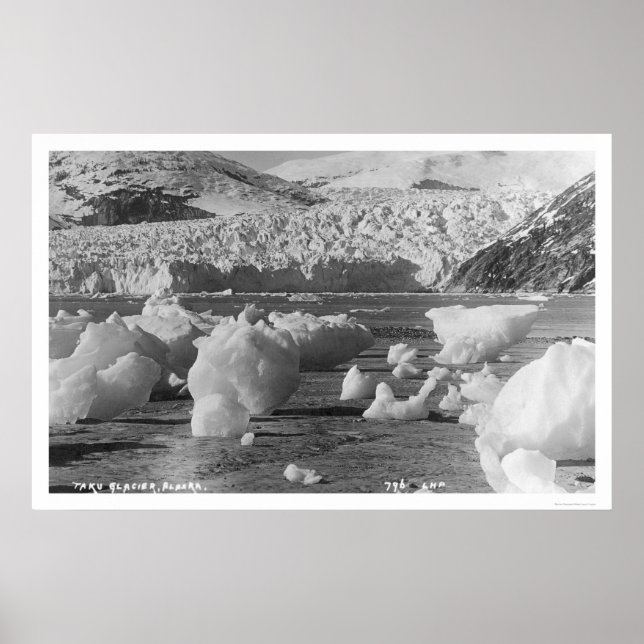 Poster Glacier Taku Alaska 1914 (Devant)