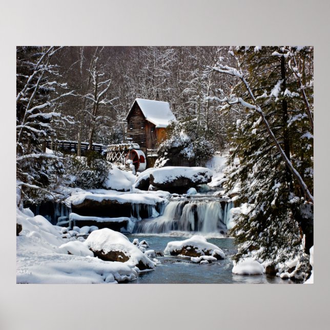 Poster Glade Creek Gristmill hiver 2010 (Devant)