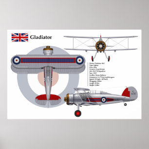 Poster Gladiateur Mk I 72e Escadron
