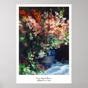 Poster Gladioli dans le Vase Pierre Auguste Renoir