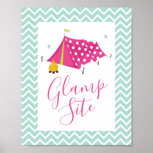 Poster Glam Camp Spa Makeover Anniversaire