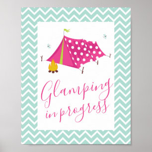 Poster Glam Camp Spa Makeover Anniversaire