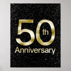 Poster Glam Gold 50th Anniversary