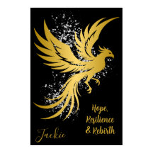 Glam Gold Phoenix Silver Parties scintillant Monog