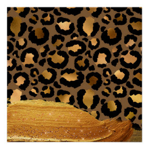 Poster Glamour en métal Glamor Tcheetah Peau