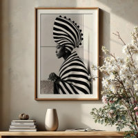Glamour graphique : Portrait avant-gardiste rayé