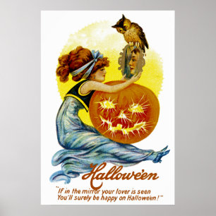 Poster Glamour vintage d'Halloween