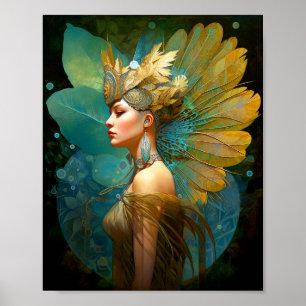 Poster Glamourous Fairy Woman Imaginaire Art