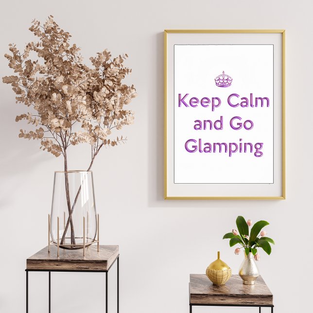 Poster Glamping Keep Calm (Créateur téléchargé)