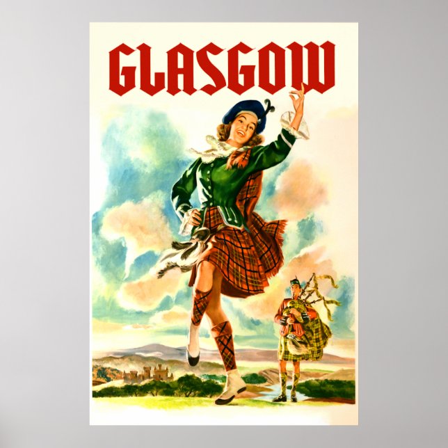 Poster Glasgow Écosse (Devant)