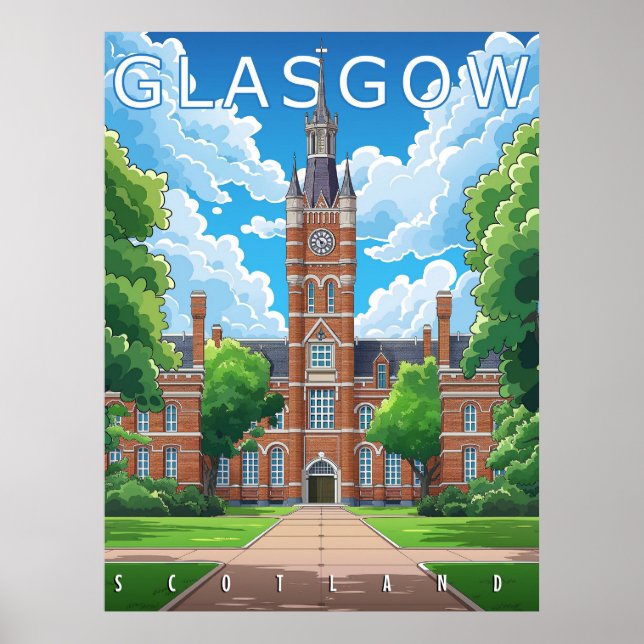 Poster Glasgow, Écosse (Devant)