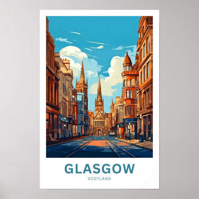 Poster Glasgow Scotland Travel Print (Devant)