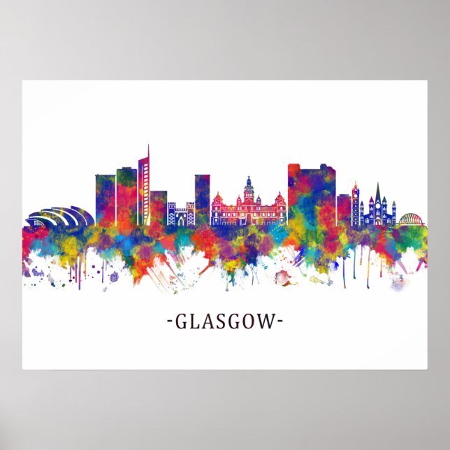 Poster Glasgow Skyline (Devant)
