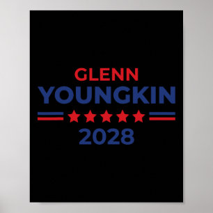 Poster Glenn Youngkin président 2028 Méga républicain