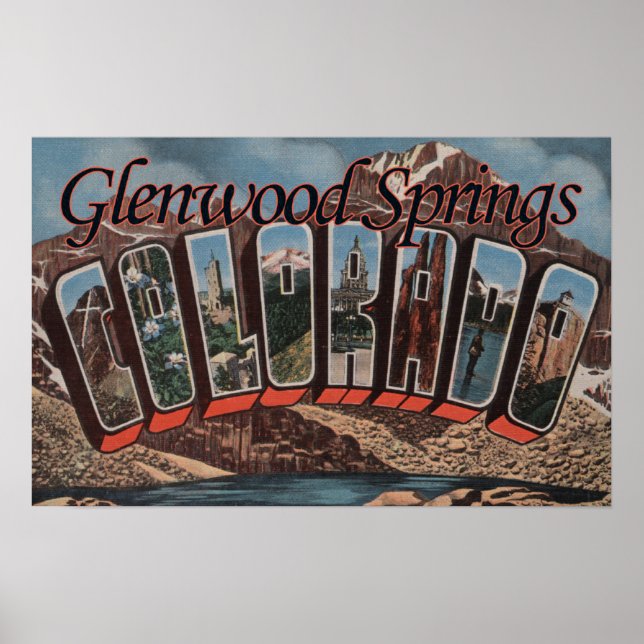 Poster Glenwood Springs, Colorado - Scènes de grandes let (Devant)