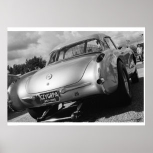 Poster Glisser vintage - 1957 Chevy Corvette Gasser