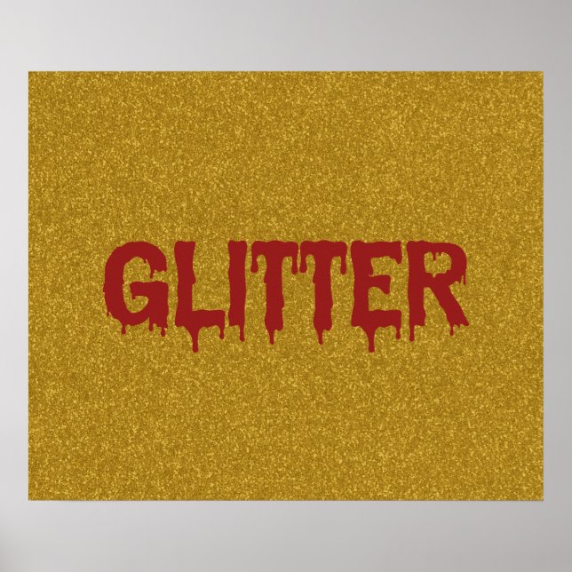Poster Glitter en typographie de Blood (Devant)