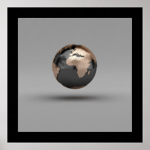 Poster Globe 3D