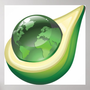 Poster Globe d'Avocado