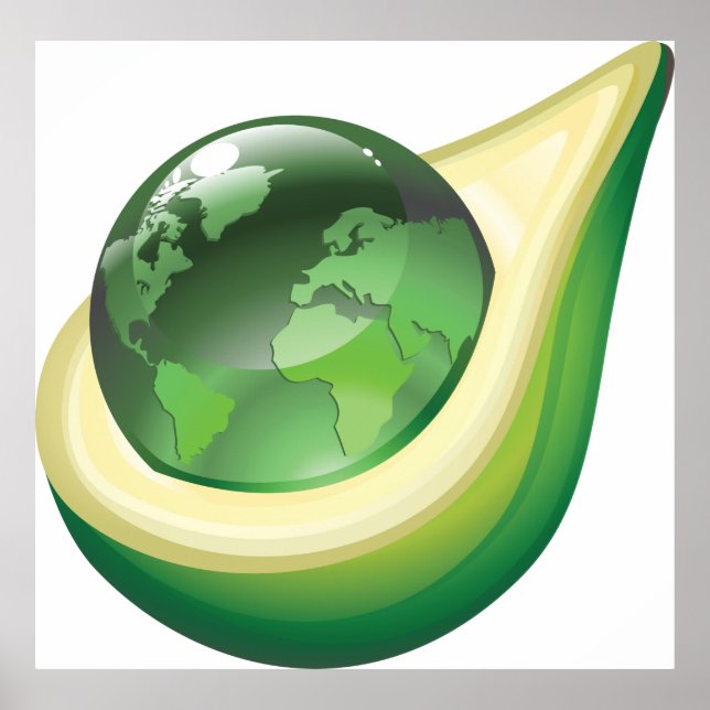 Poster Globe d'Avocado (Devant)