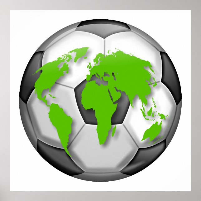 Poster Globe de football (Devant)