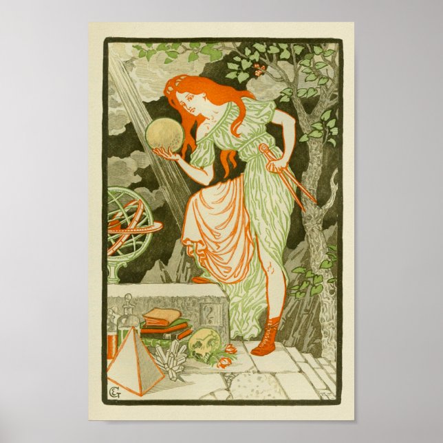 Poster Globe Pyramide des femmes scientifiques Imprimer (Devant)
