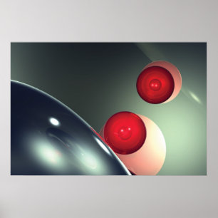 Poster globes rouges