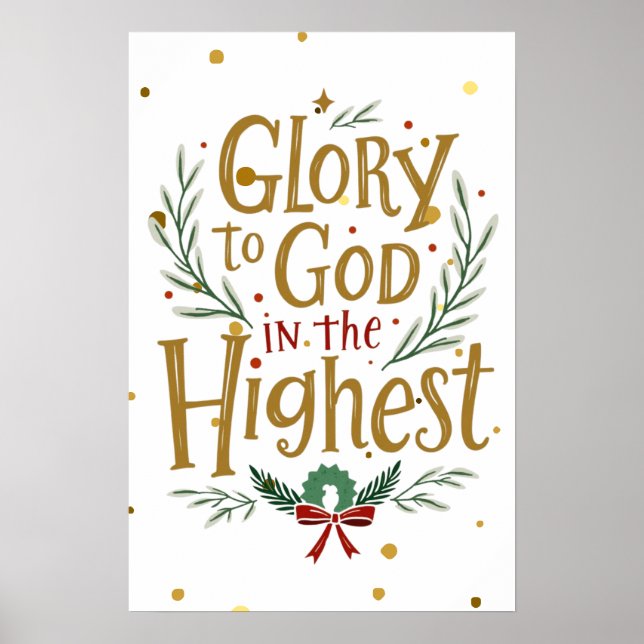 Poster Gloire À Dieu Dans Le Meilleur Mur Art (Devant)
