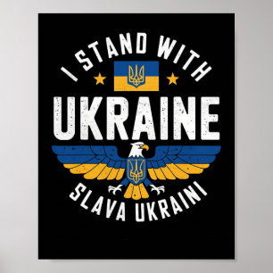 Poster Gloire à l'aigle de conception de l'Ukraine Pro-Uk