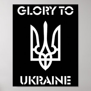 Poster Gloire à l'Ukraine blason inspiré de Zelensky De
