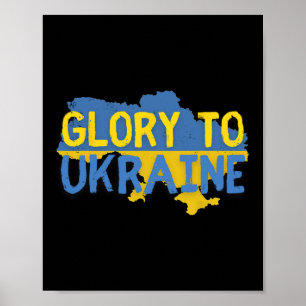 Poster Gloire à l'Ukraine Slava Ukraïni 