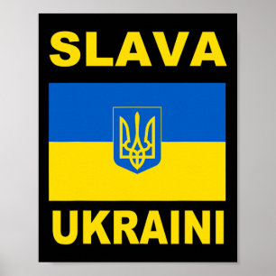 Poster Gloire à l'Ukraine Soutien à l'Ukraine F