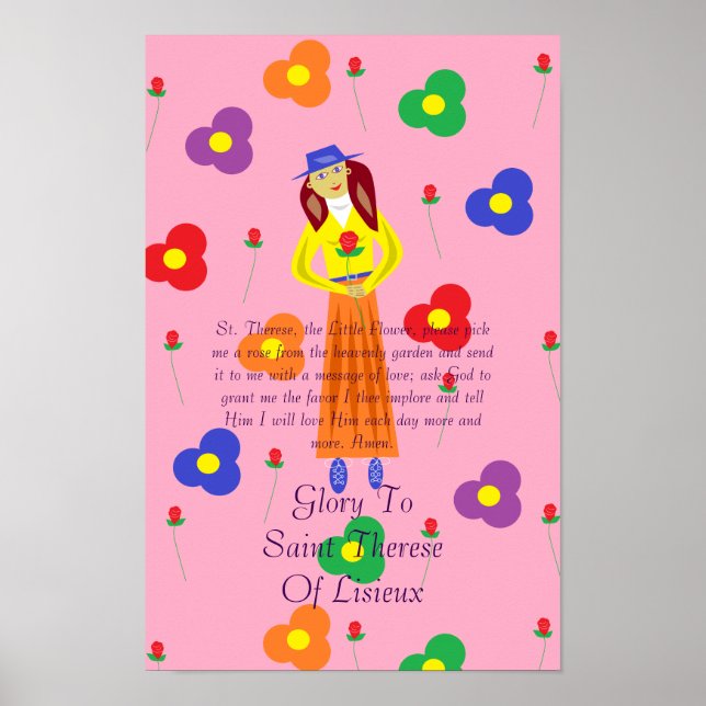 Poster Gloire À Saint Thérèse De Lisieux (Devant)