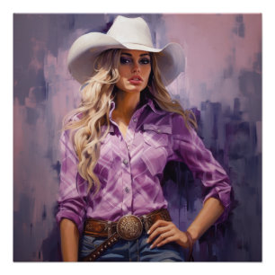 Poster Glorieux En vichy : Cowgirl Wall Art