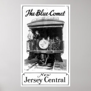 Poster Glossy du train Comet Bleu