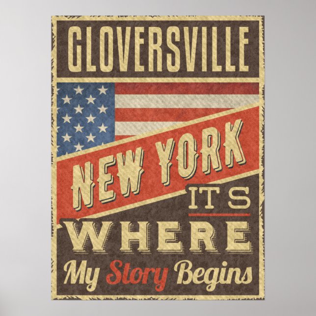 Poster Gloversville New York (Devant)