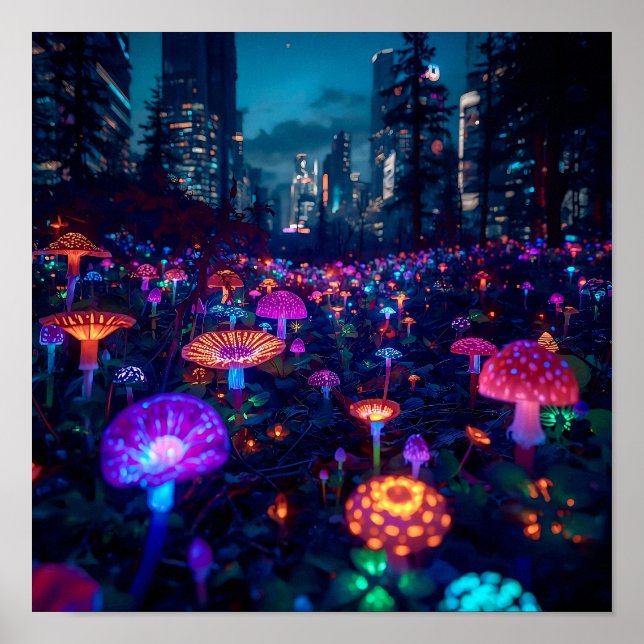 Poster Glowfall Grove (Devant)