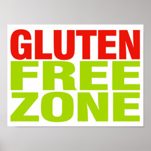 Poster Gluten Free Zone (celiac disease)
