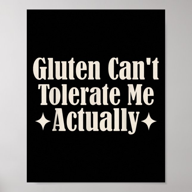 Poster Gluten ne peut pas me tolérer Alimentation Allergi (Devant)