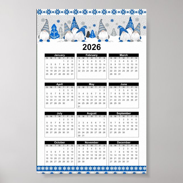 Poster Gnome bleu 2026 (Devant)
