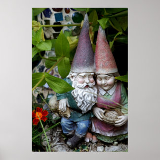 Poster Gnome dans le jardin