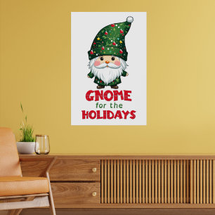Poster Gnome Pour Les Vacances Drôle & Adorable Noël