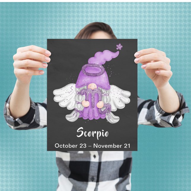 Poster Gnome Scorpio Astrologie Signal Angel 8" x 10 Post (Gnome Scorpio Astrology Sign Angel 8 x 10 Poster)