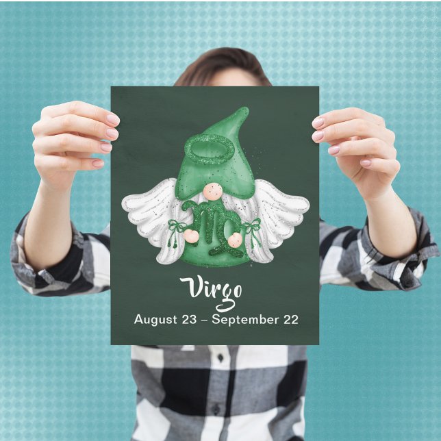 Poster Gnome Virgo Astrologie Signal Angel 8" x 10" Poste (Gnome Virgo Astrology Sign Angel 8" x 10" Poster)