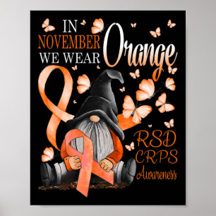 Poster Gnomes En Novembre Nous Portons Orange CRPS Sensib