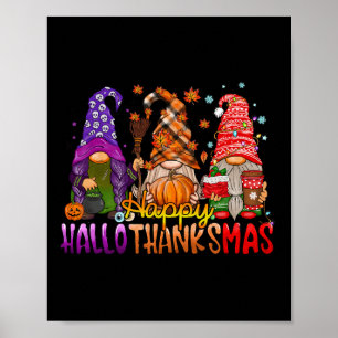 Poster Gnomes Hallothanksmas Halloween Thanksgiving