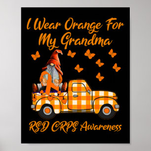 Poster Gnomes Je Porte Orange Pour Mon Grand-Mère Crps Rs