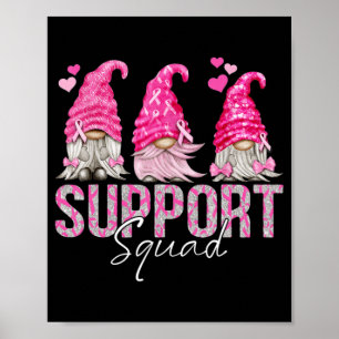 Poster Gnomies amusantes Soutien Squad Cancer du sein Pri