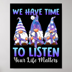 Poster Gnomies Nous Avons Le Temps D'Écouter Votre Problè